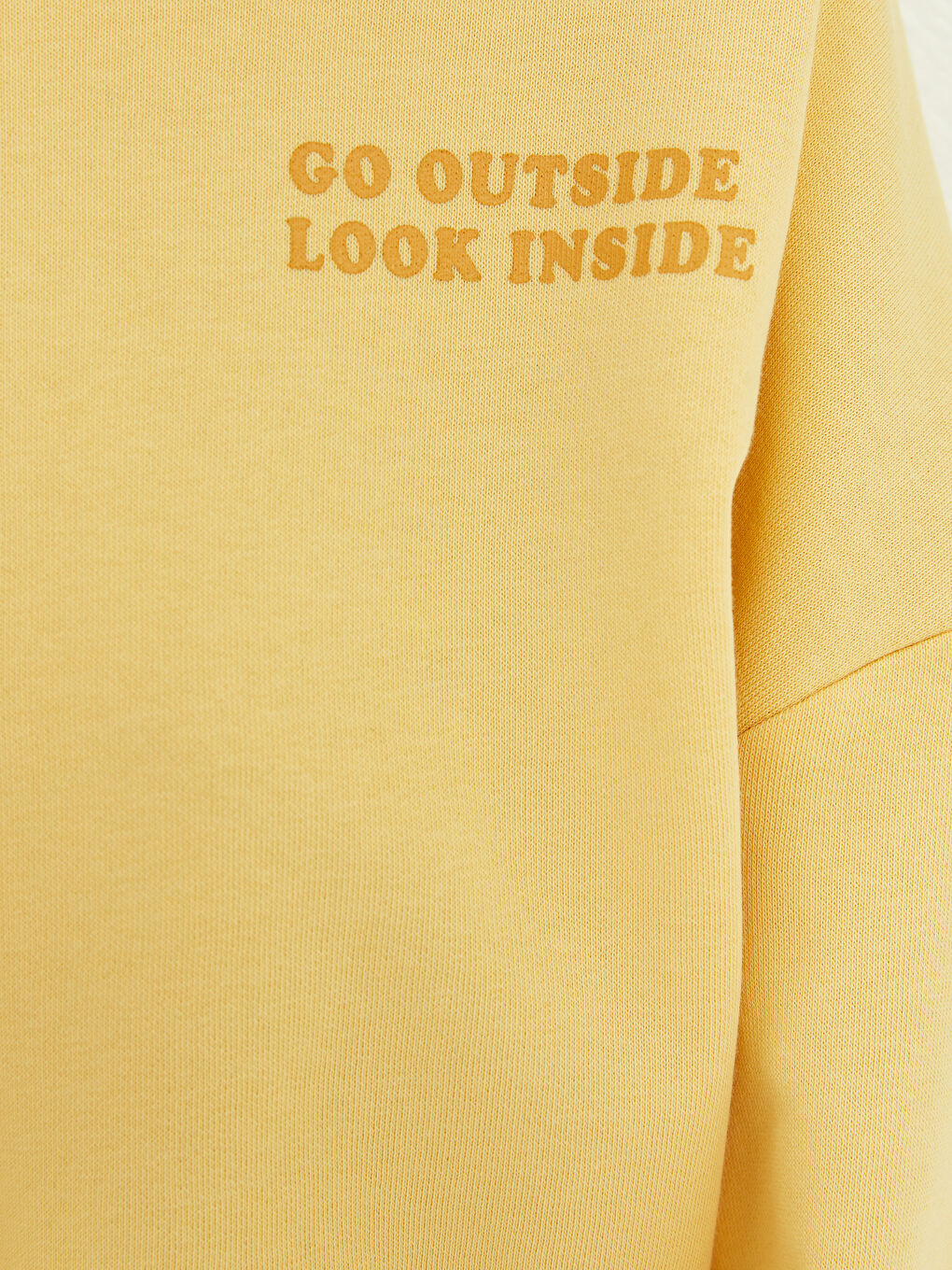 XSIDE Crew Neck Text Printed Long Sleeve Women's Sweatshirt -W1LD45Z8-FRE