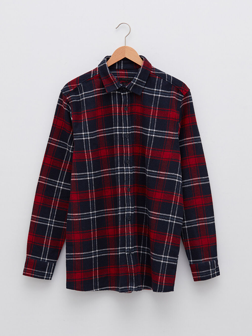 Bordo Regular Fit Uzun Kollu Ekose Erkek Oduncu Gömlek Ceket-5