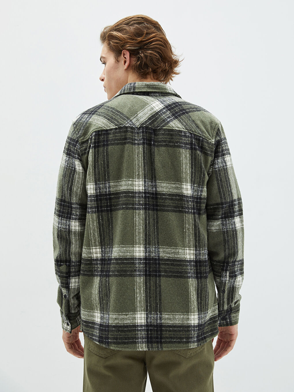 XSIDE Regular Fit Long Sleeve Plaid Men's Flannel Shirt