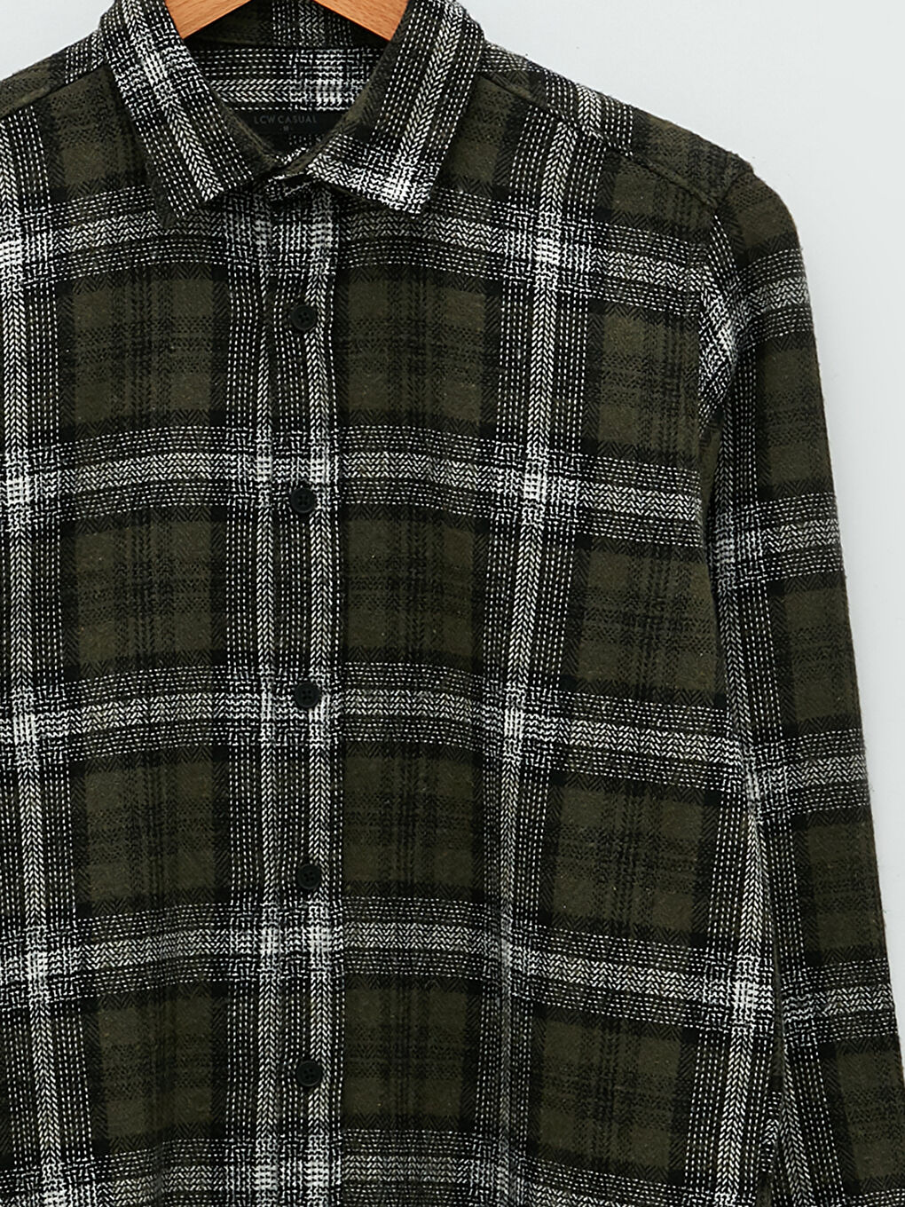 Regular Fit Long Sleeve Plaid Men's Flannel Shirt Jacket-7