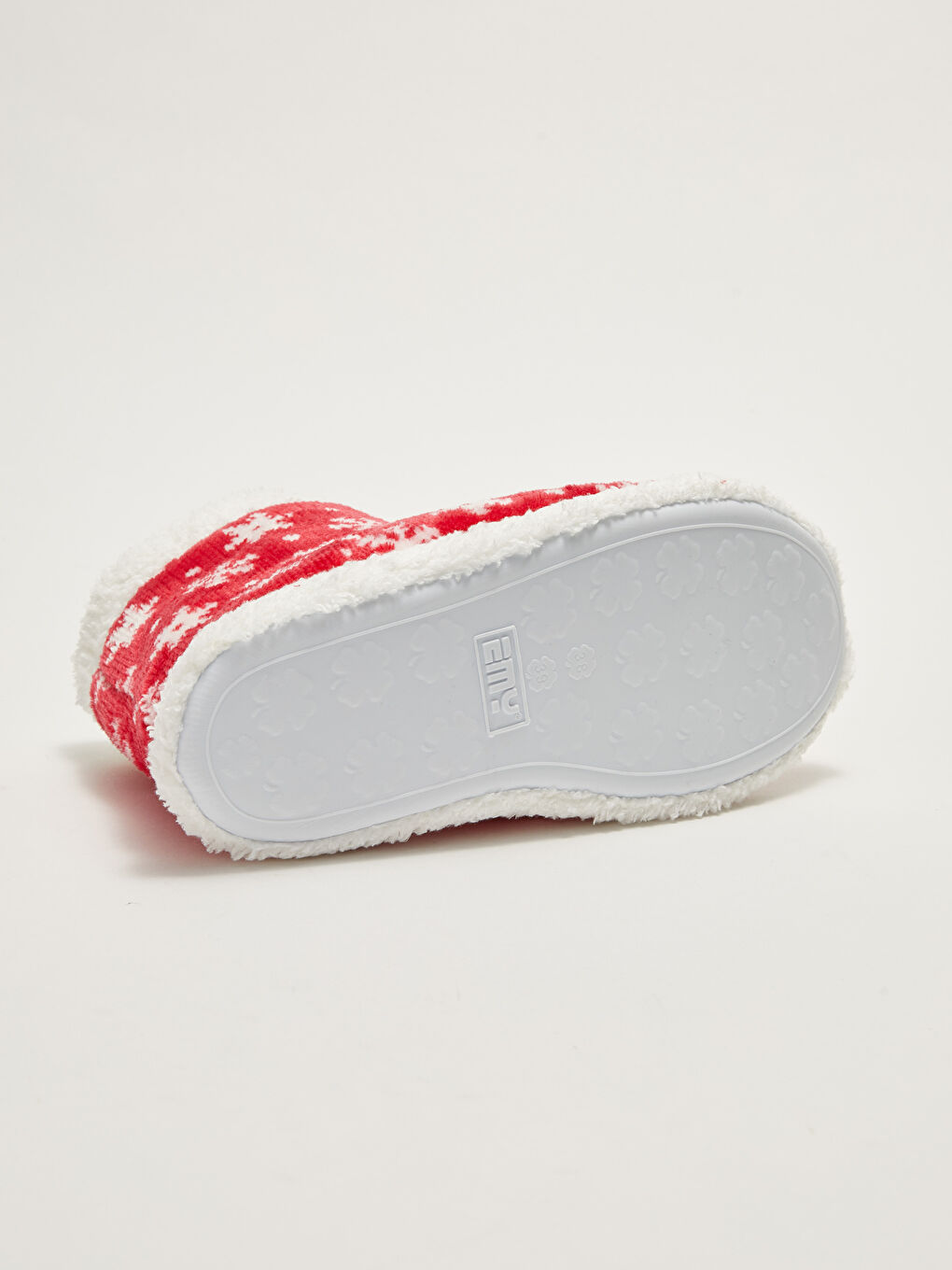 Kırmızı Baskılı Pelüş Kız Çocuk Ev Botu-3