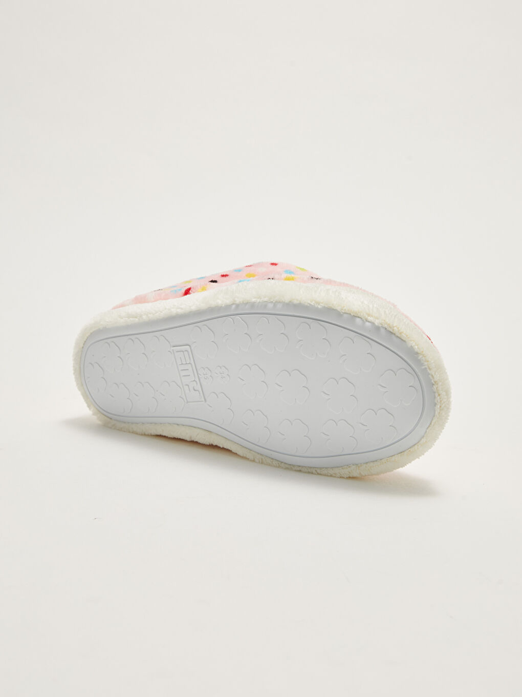 Pembe Puantiye Desenli Pelüş Kız Çocuk Ev Botu-3