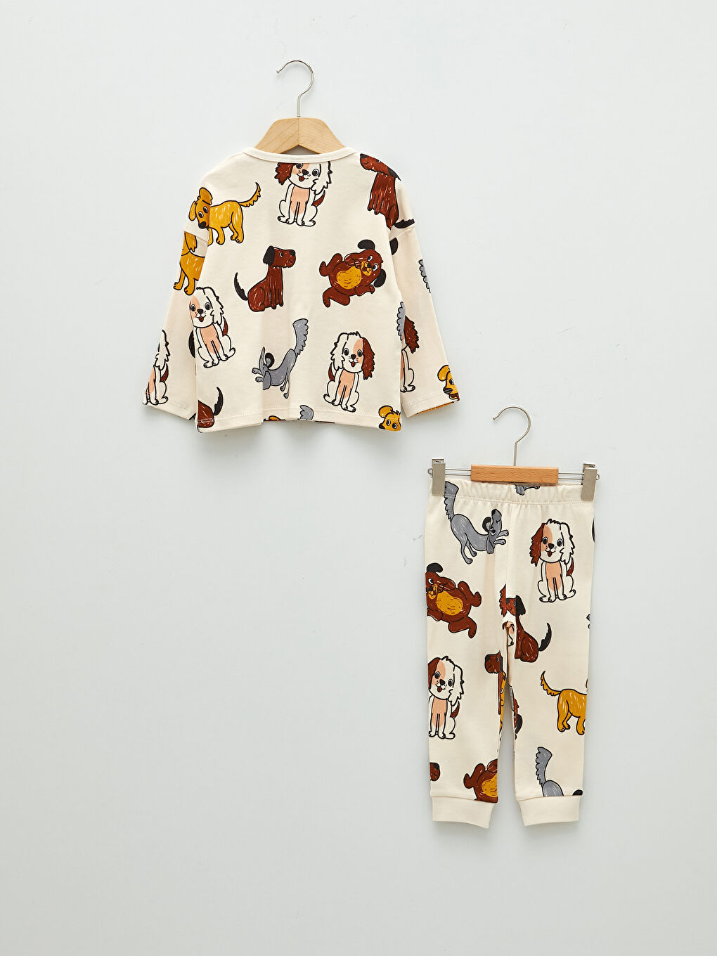 Crew Neck Long Sleeve Printed Cotton Baby Boy Pajama Set-1