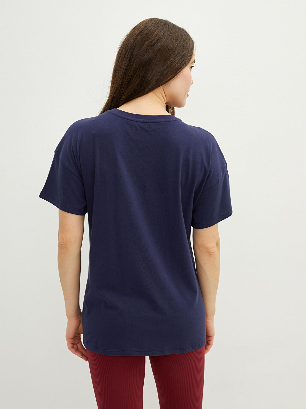 LCWAIKIKI Maternity Rundhalsausschnitt Bedrucktes Kurzarm Baumwolle Mutterschafts-T-Shirt -W1LE18Z8-HFH