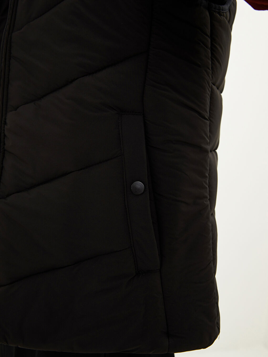 Siyah Standart Kalıp Dik Yaka Erkek Yelek-3