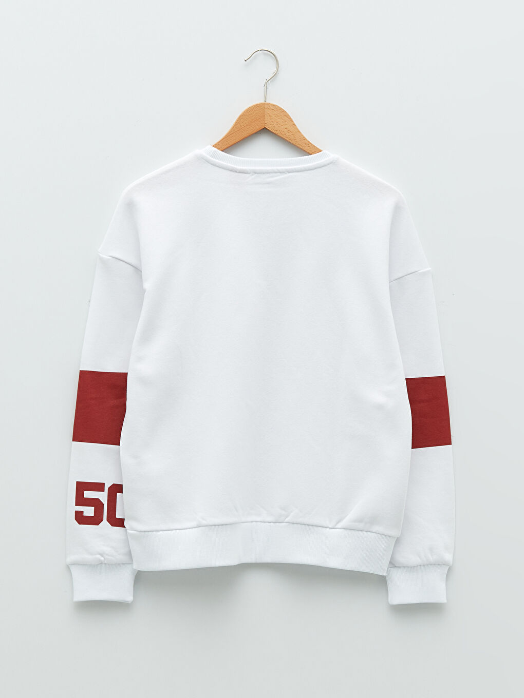 XSIDE Beyaz Bisiklet Yaka Snoopy Baskılı Kadın Kalın Sweatshirt - 6