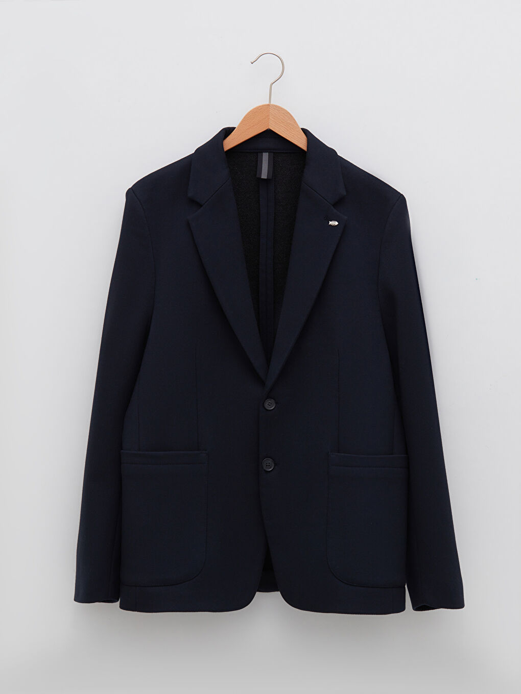 Lacivert Dar Kalıp Erkek Blazer Ceket-5