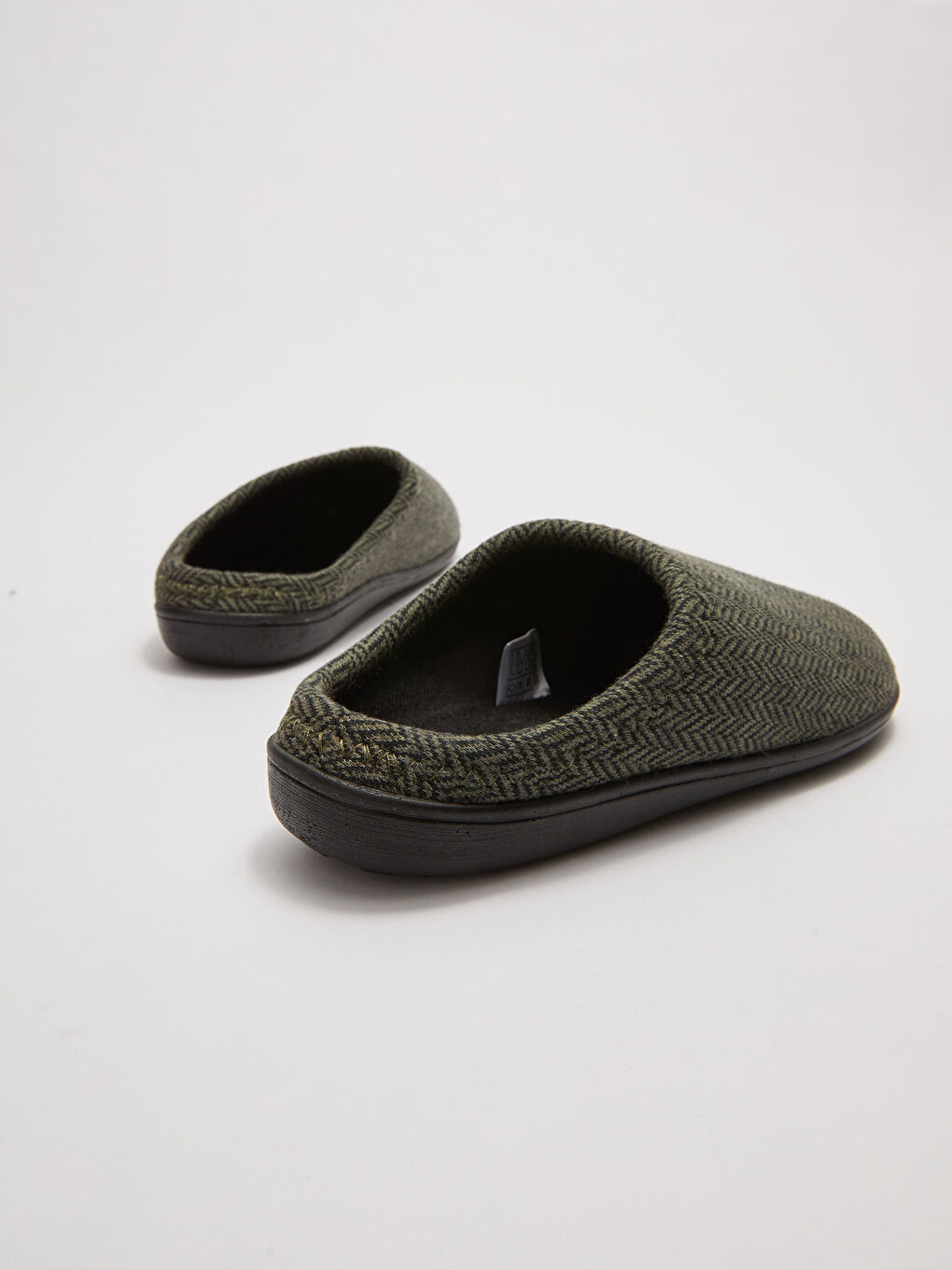 Haki Önü Kapalı Desenli Erkek Ev Terliği-4