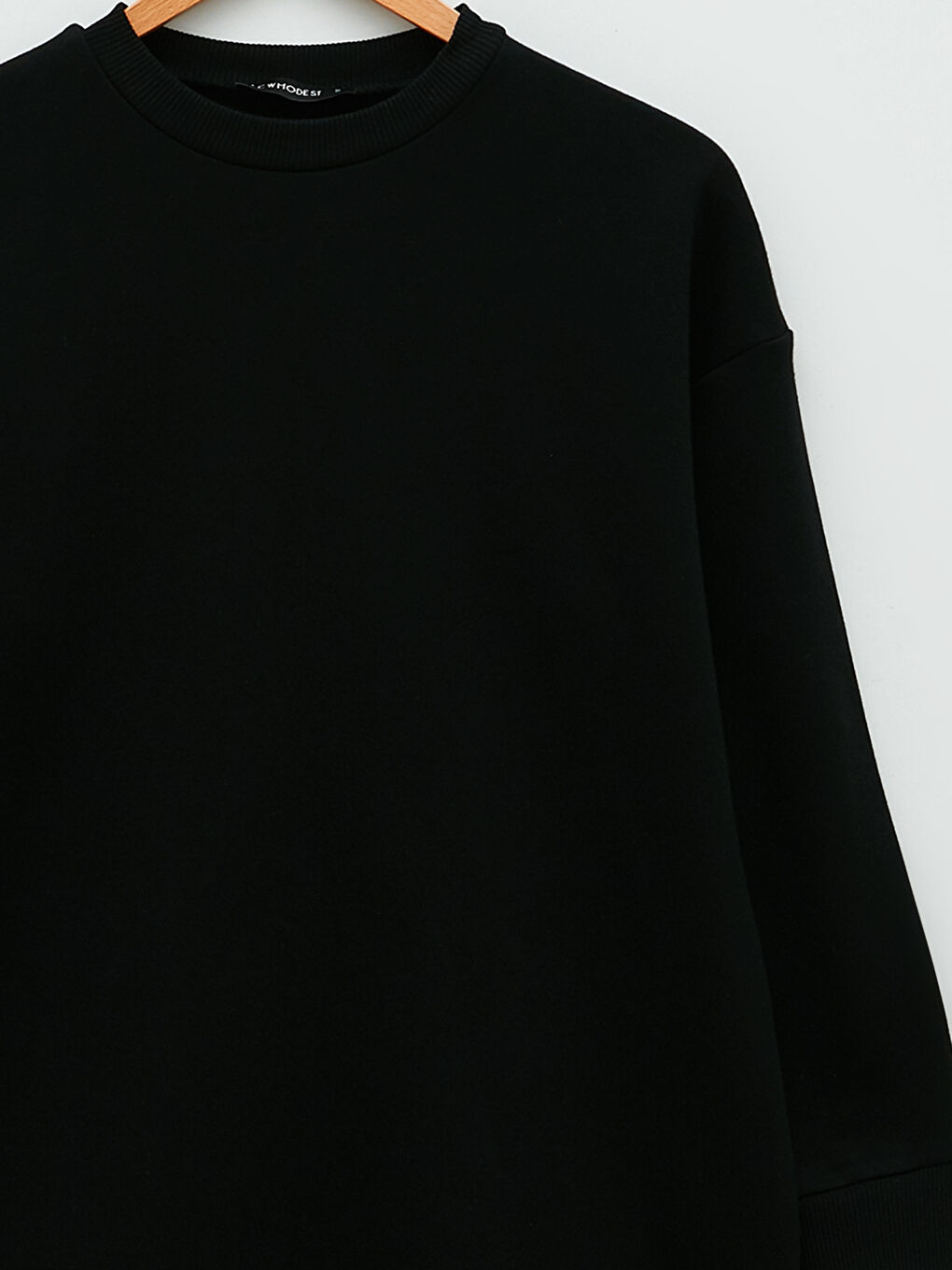 LCW Modest Rundhalsausschnitt Schlicht Oversize Damen Dickes Sweatshirt-Tunika -W1LE67Z8-CVL