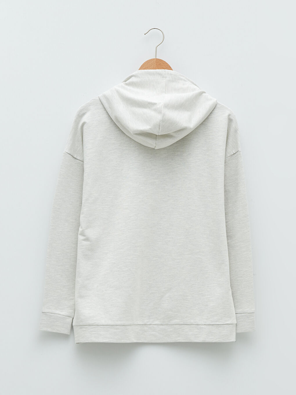 Hooded Plain Long Sleeve Women's Sweatshirt-6