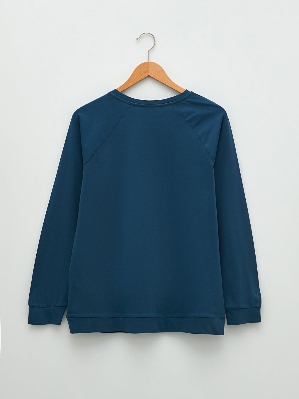 Crew Neck Color Block Long Sleeve Cotton Women's Pajamas Set-6