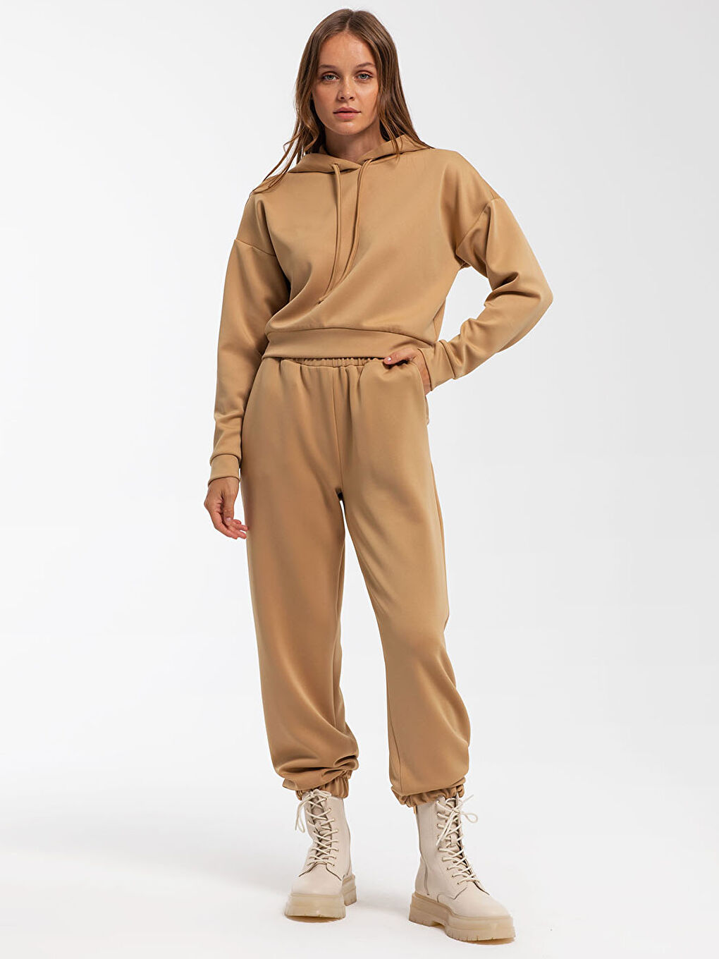 NİSAN TRİKO Elastic Waist Regular Pocket Detailed Women's Jogger Sweatpants -W1LF08Z8-JJL