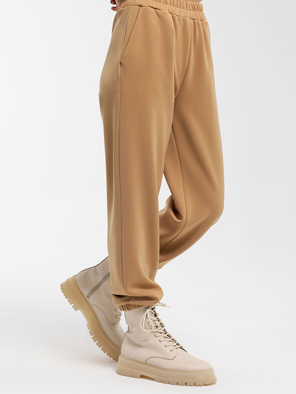 NİSAN TRİKO Elastic Waist Regular Pocket Detailed Women's Jogger Sweatpants -W1LF08Z8-JJL