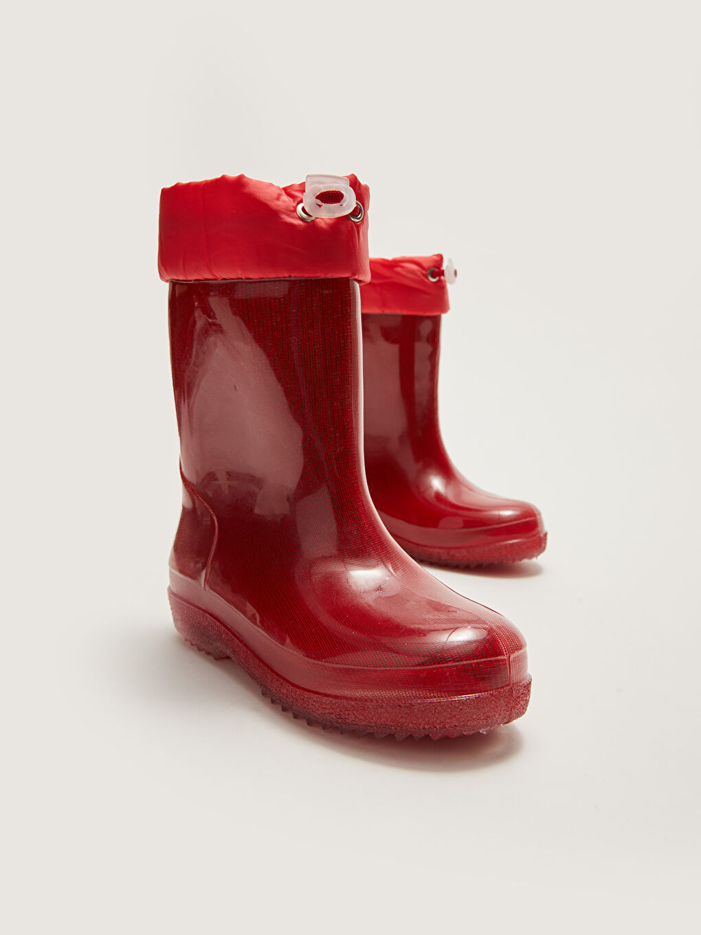 أحذية مطر للبنات بأربطة مرنة مضيئة-3