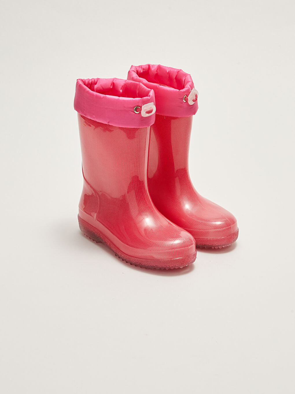 أحذية مطر للبنات بأربطة مرنة مضيئة-1