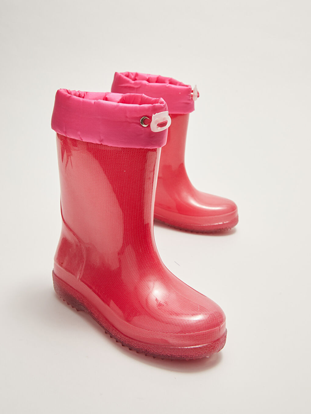 أحذية مطر للبنات بأربطة مرنة مضيئة-3