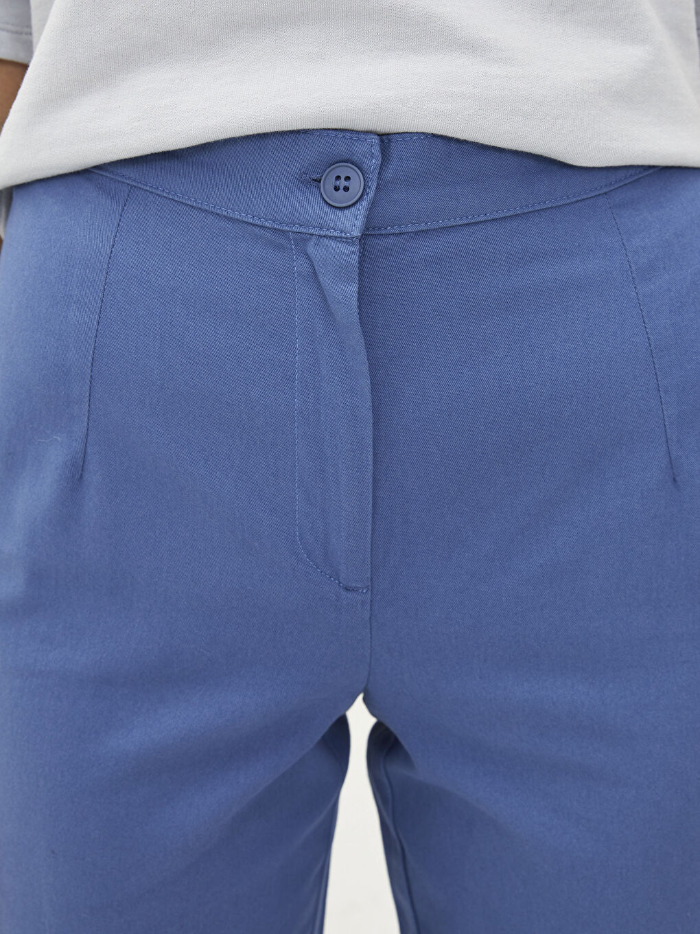 Pantaloni Largi Simpli cu Croială Standard pentru Femei-3