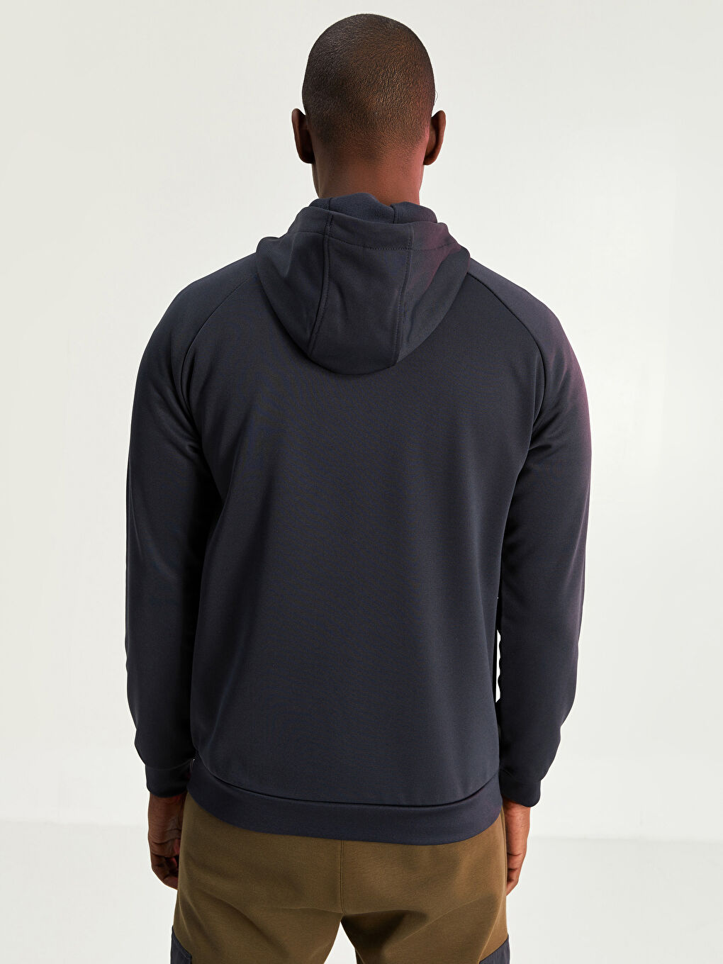 Lacivert Uzun Kollu Erkek Spor Hoodie-4