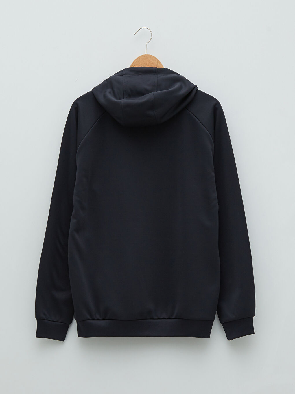 Lacivert Uzun Kollu Erkek Spor Hoodie-6