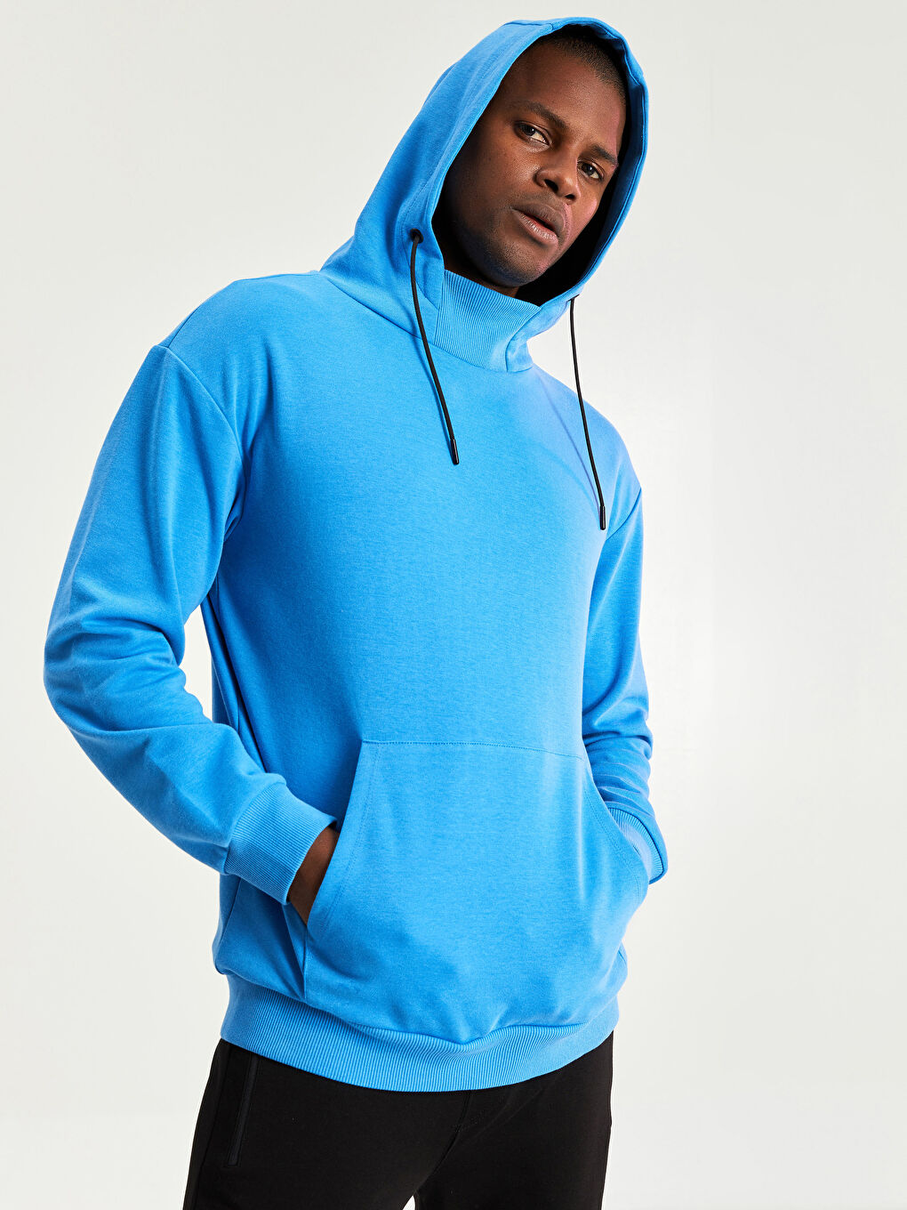 XSIDE ACTIVE Mavi Uzun Kollu Erkek Spor Hoodie