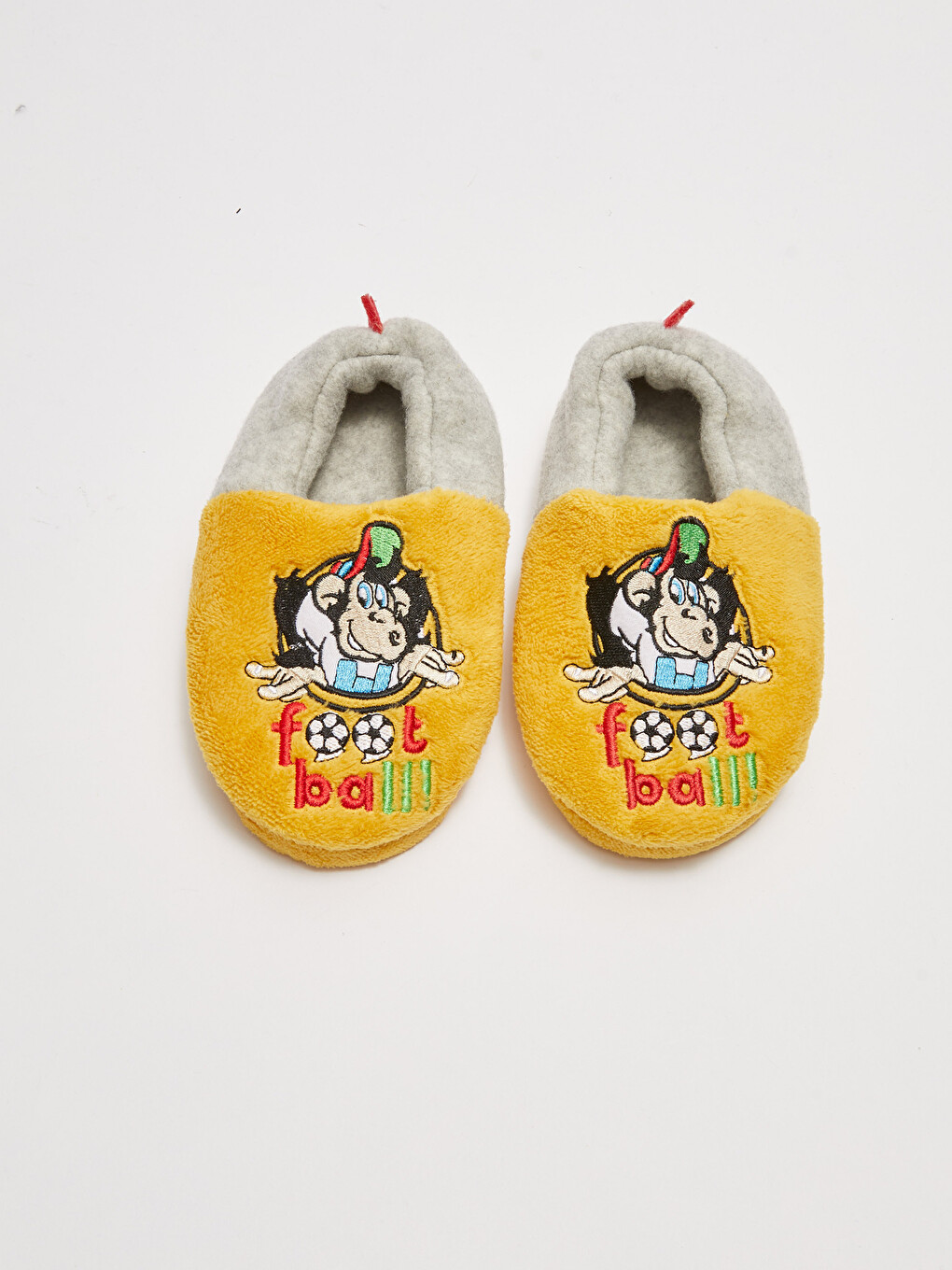 Nostalgic Monkey Embroidery Detail Boys' House Shoes-6