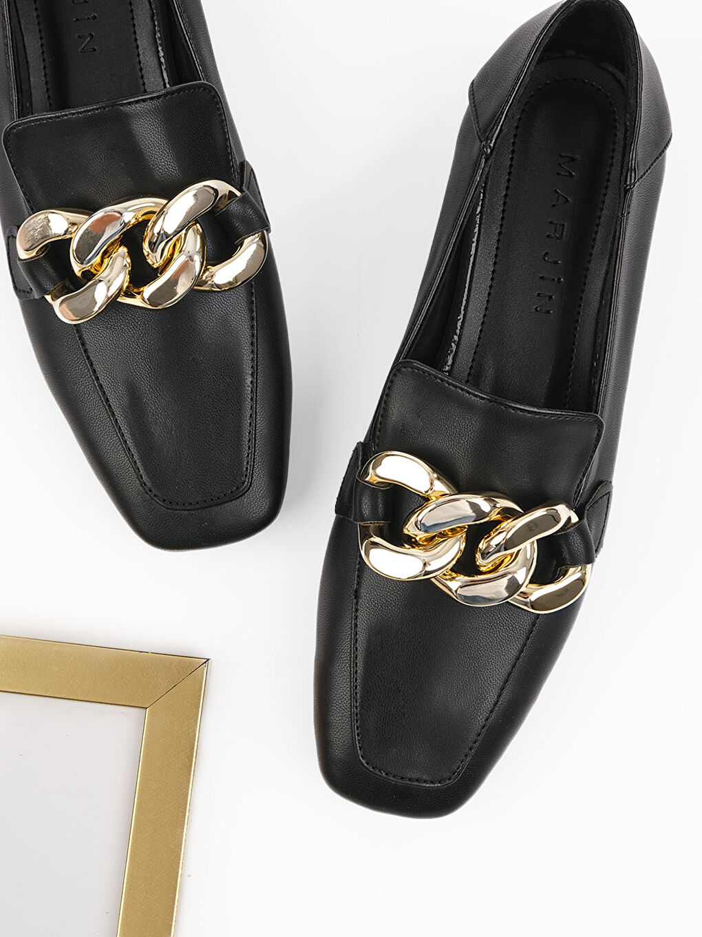 LCW STEPS Marjin Leather Look Appliqué Women's Classic Shoes -W1LG40Z8-HUR