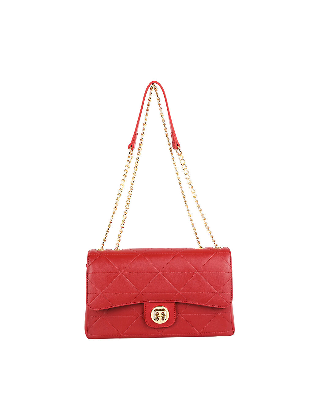 Pierre Cardin Gold Chain Detailed Front Flap Women's Handbag -W1LG68Z8-CRT