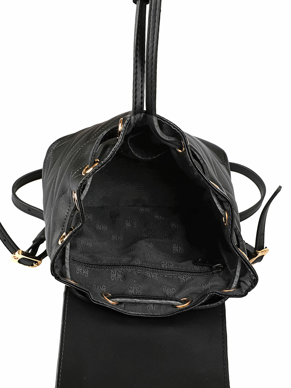 حقيبة ظهر للسيدات بحزام قابل للتعديل وغطاء-4