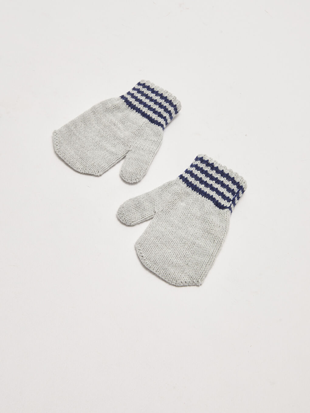 Striped Baby Boy Knitwear Gloves-1