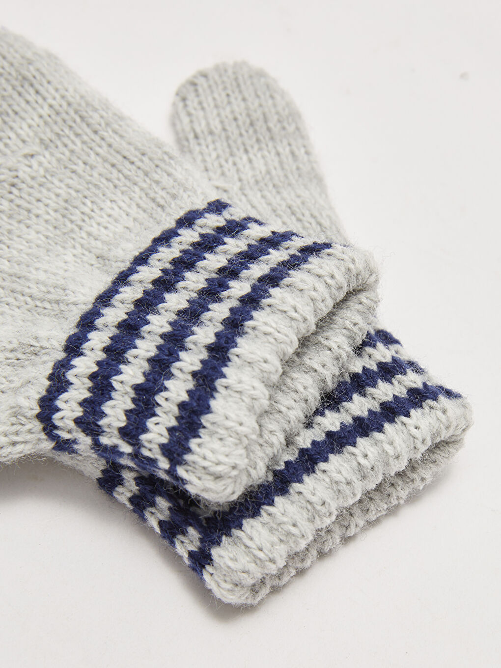 Striped Baby Boy Knitwear Gloves-2