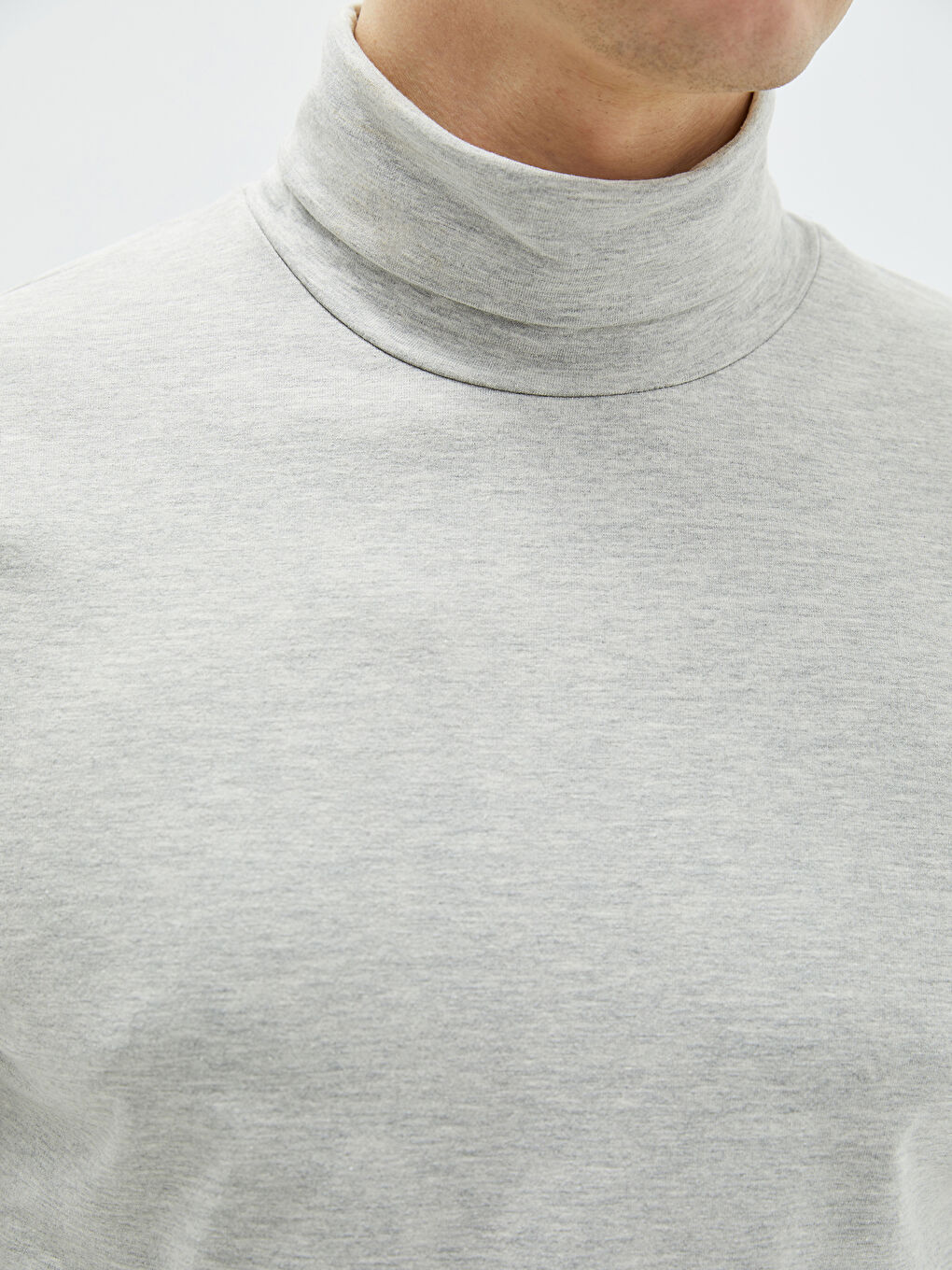 LCWAIKIKI Basic Rollkragen Langarm Herren T-Shirt -W1LI12Z8-DG9