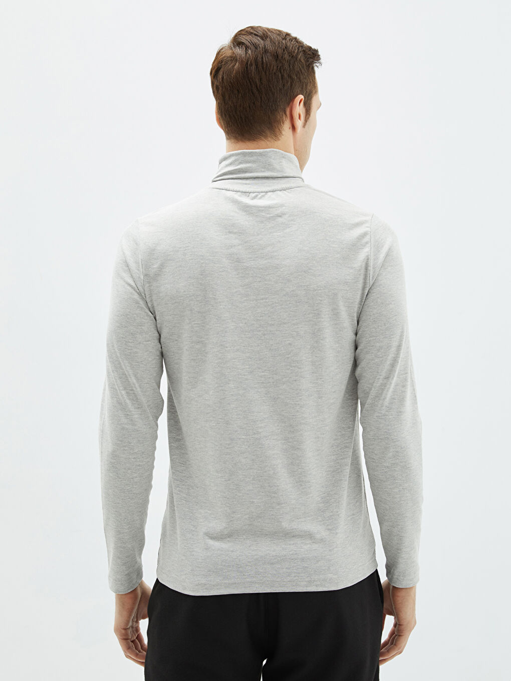 LCWAIKIKI Basic Rollkragen Langarm Herren T-Shirt -W1LI12Z8-DG9