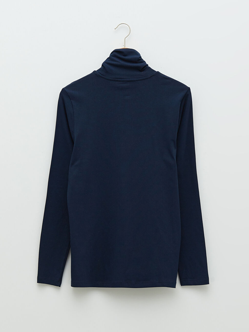 Lacivert Balıkçı Yaka Uzun Kollu Erkek Tişört-5