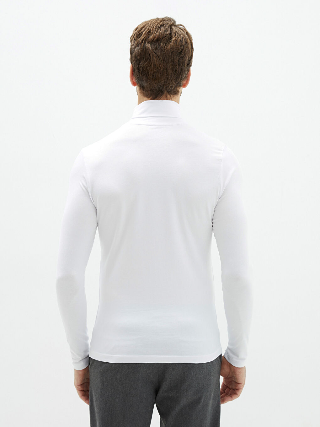 Tricou cu Mânecă Lungă și Guler Înalt pentru Bărbați-4