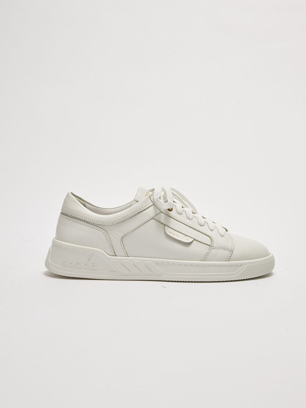 Beyaz Bağcıklı Erkek Spor Ayakkabı-5