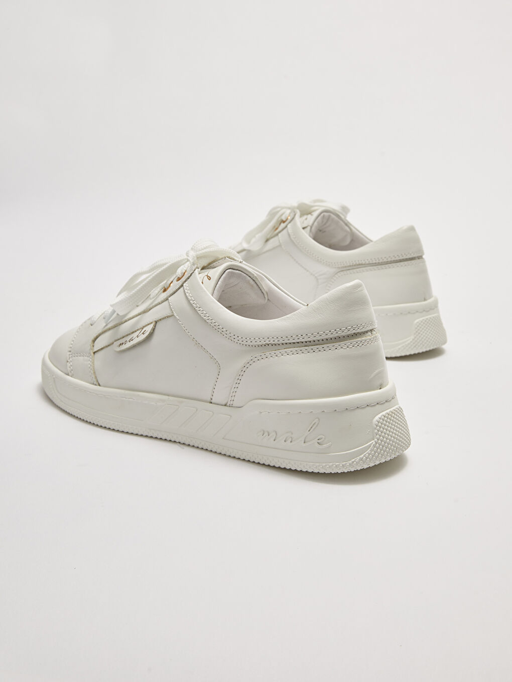 Beyaz Bağcıklı Erkek Spor Ayakkabı-8