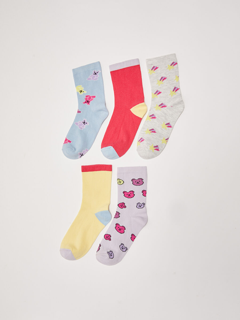 Chaussettes de Cheville à Motifs pour Filles Lot de 5 Pièces-1