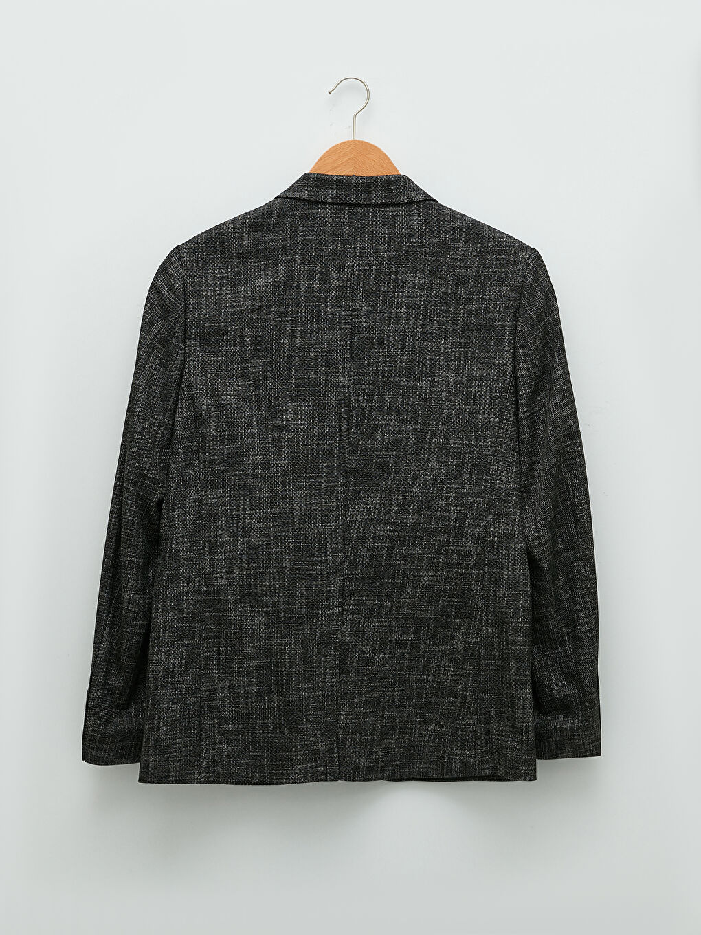 Siyah Standart Kalıp Erkek Blazer Ceket-6