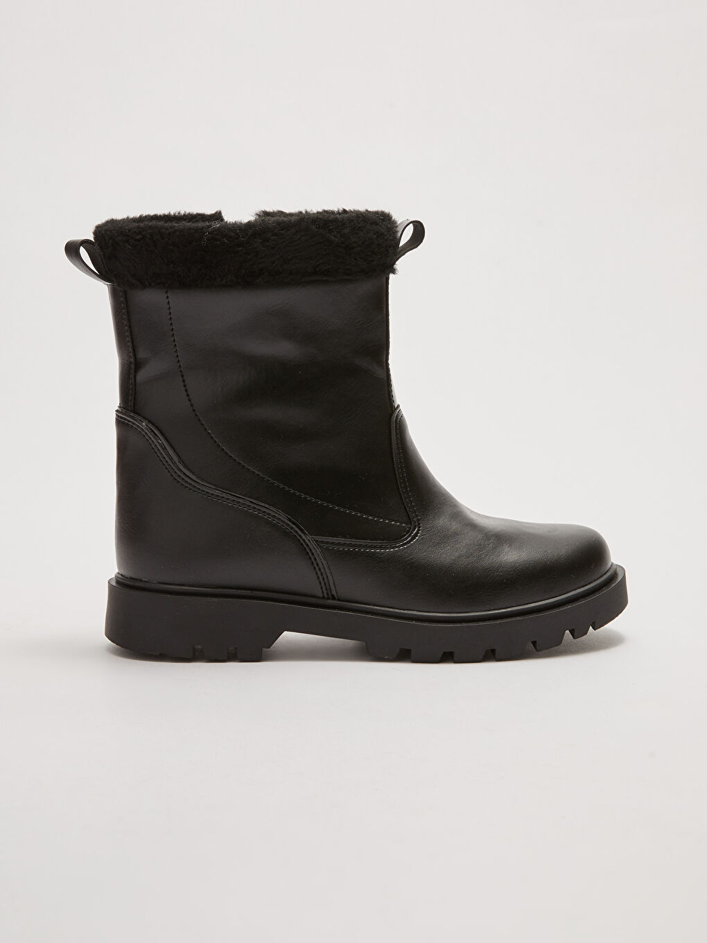 Kunstleder Stiefel für Mädchen mit Reißverschluss-1