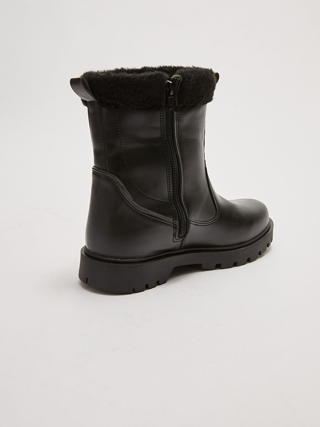 Kunstleder Stiefel für Mädchen mit Reißverschluss-4