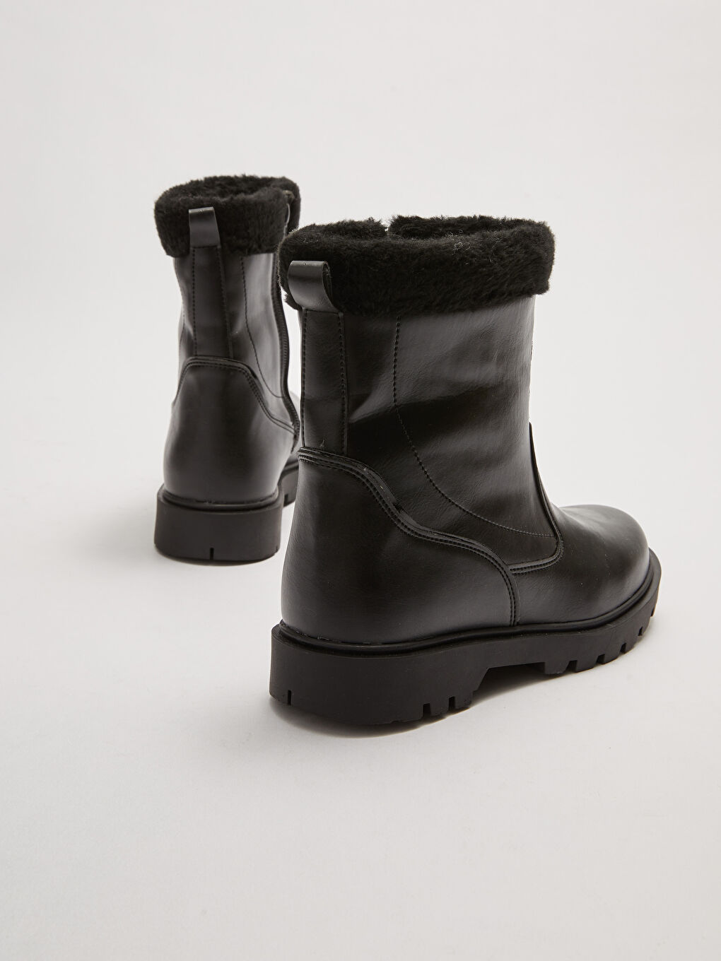 Kunstleder Stiefel für Mädchen mit Reißverschluss-5