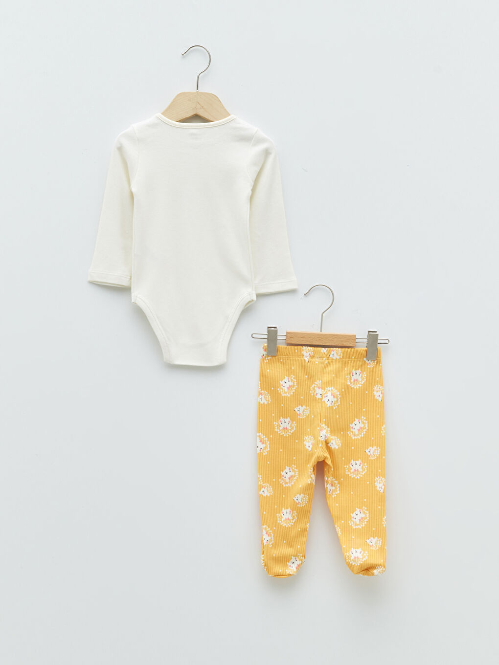 Crew Neck Long Sleeve Printed Baby Girl 3-Piece Set-1