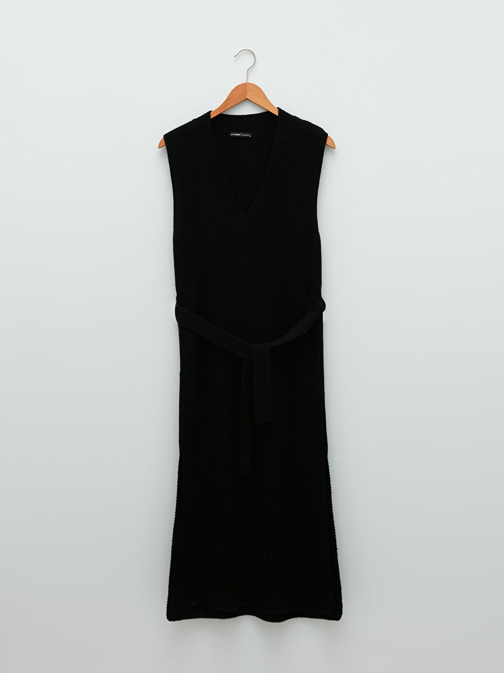 LCWAIKIKI Classic Damen V-Ausschnitt Gerade Ärmelloses Strickkleid -W1LJ37Z8-CVL