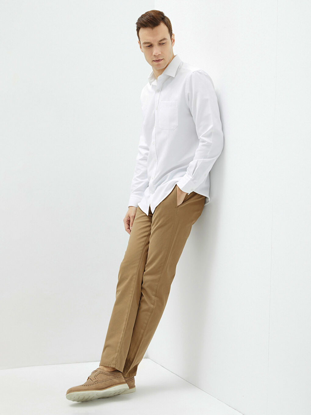 Slim Fit Gabardine Men's Chino Pants