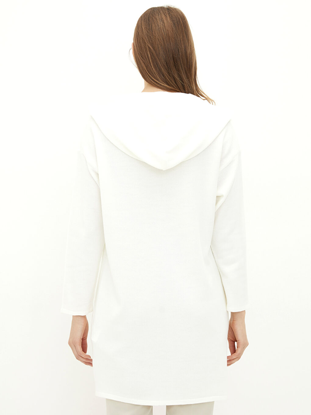 LCWAIKIKI Classic Hooded Straight Long Sleeve Women's Knitwear Tunic -W1LK14Z8-EEW