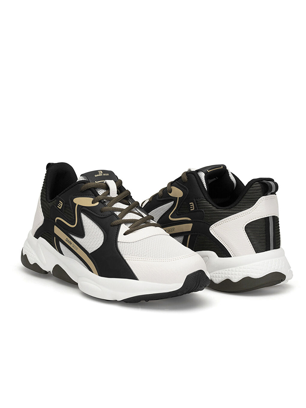 Mesh Detailed Lace-Up Men's Active Sports Shoes-1