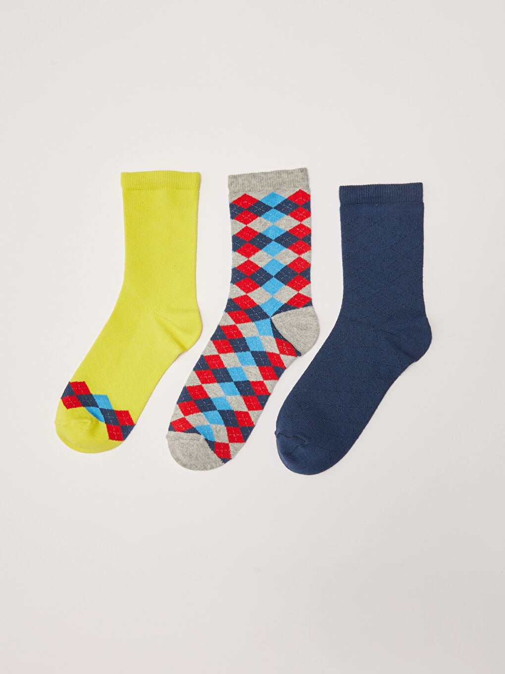 LCW Kids Argyle Boys' Ankle Socks 3-Pack -W1LK84Z4-K00