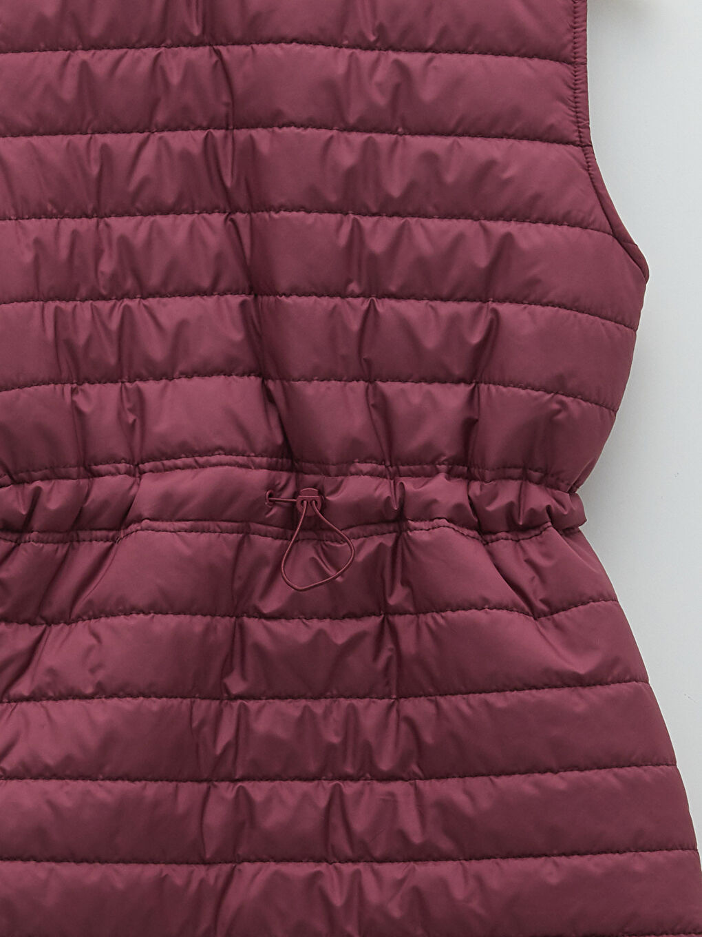 Bordo Kadın Dik Yaka Düz Şişme Yelek-7