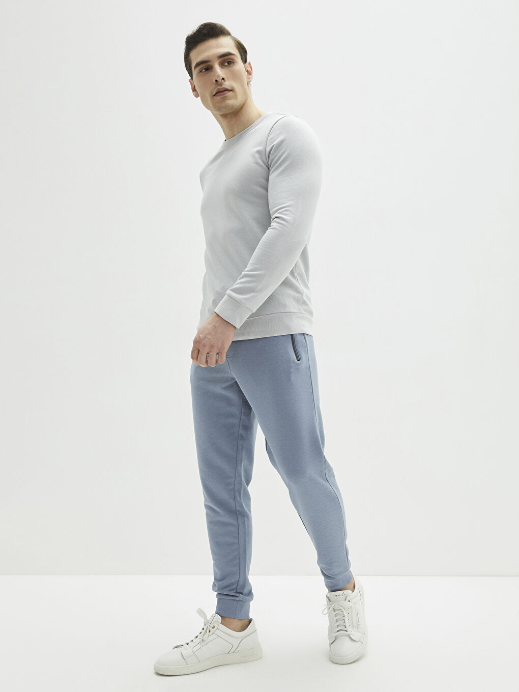 İndigo Standart Kalıp Erkek Jogger Eşofman Altı