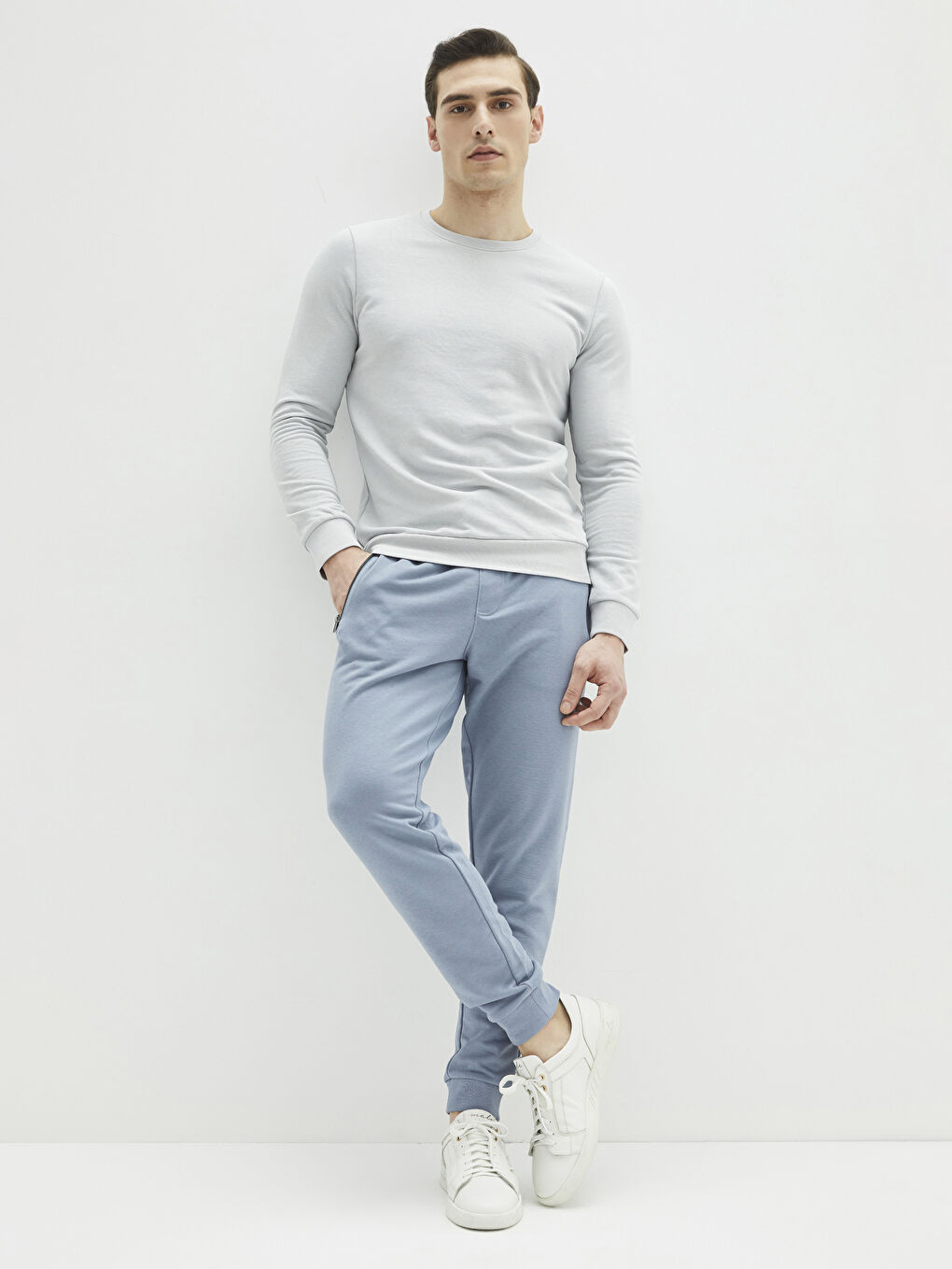 İndigo Standart Kalıp Erkek Jogger Eşofman Altı-1